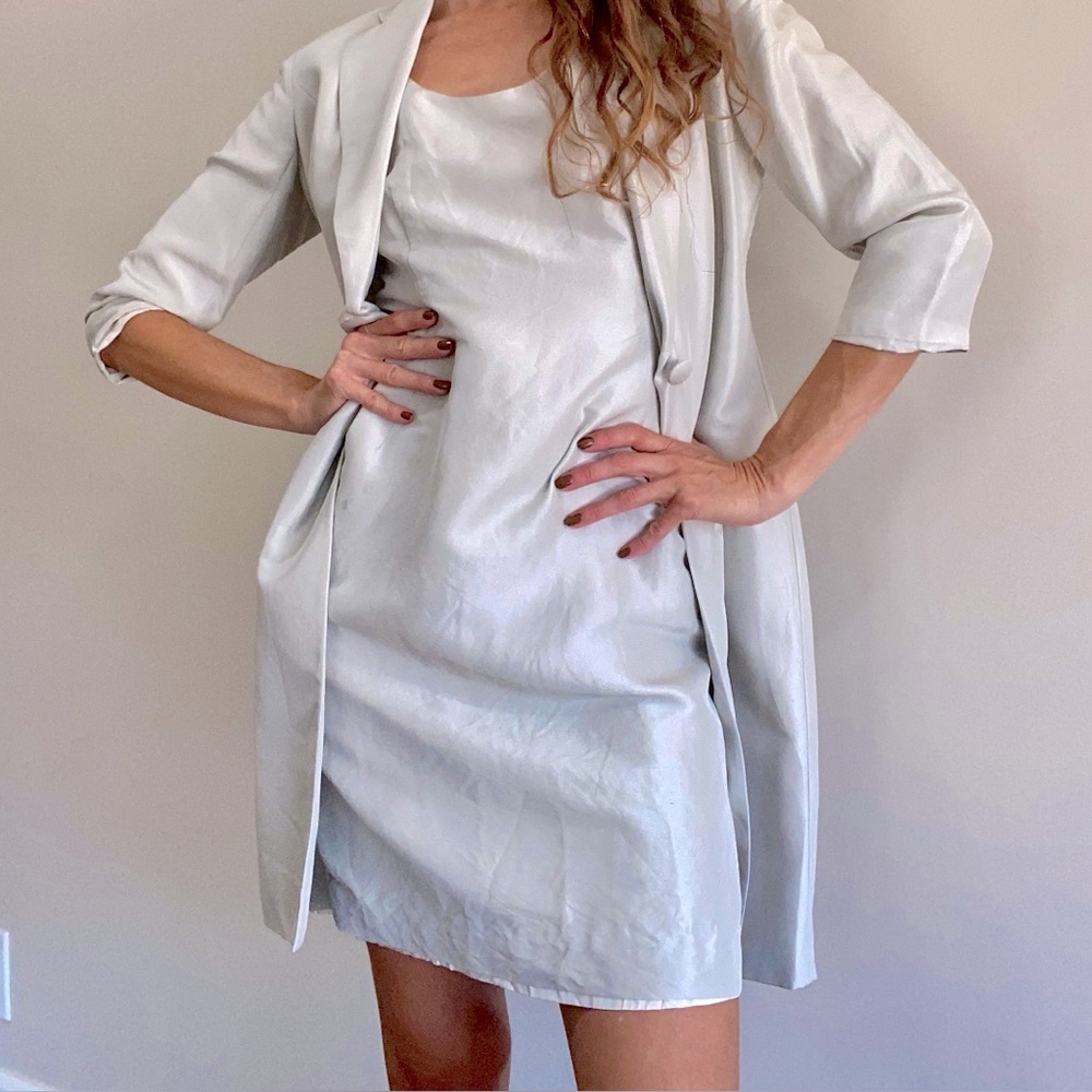 Silver Silk Vintage TRIO New York Two Piece Set